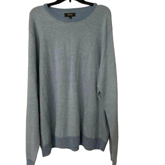 NORDSTROM Wool Blend Blue Gray Crewneck Sweater Size 3X NWOT - Picture 1 of 7